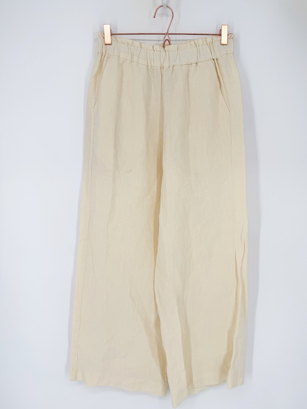 CASA RAKI Linen Natalia Wide Leg Trousers High Rise Medium